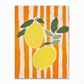 Stripey Lemons Canvas Print