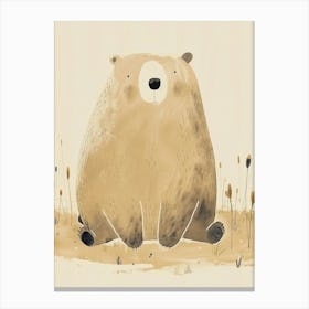 Bear In The Grass Canvas Print