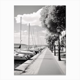 Saint Tropez, France, Black And White Old Photo 2 Canvas Print