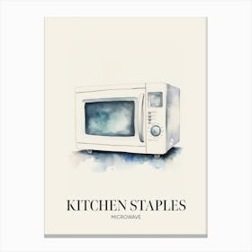 Kitchen Staples Microwave Canvas Print