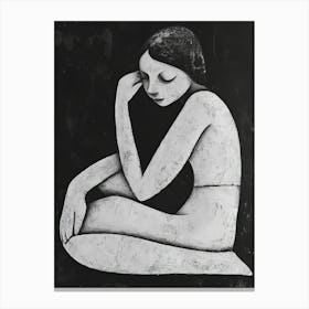 Woman Sitting Canvas Print