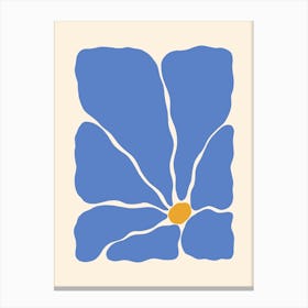 Abstract Flower 02 - Blue Canvas Print