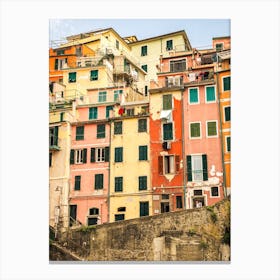 Colorful Houses In Cinque Terre Canvas Print