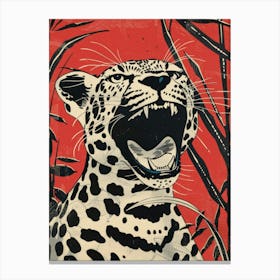 Leopard In The Jungle 33 Canvas Print