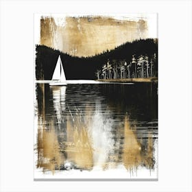 Sailboat On The Lake 1 Canvas Print