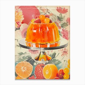 Orange Jelly Retro Collage 4 Canvas Print