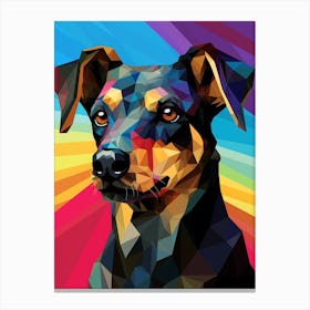 Dog Abstract Pop Art 2 Canvas Print