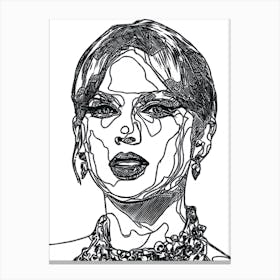 Taylor Swift Portrait Abstract Geometric (13) Canvas Print