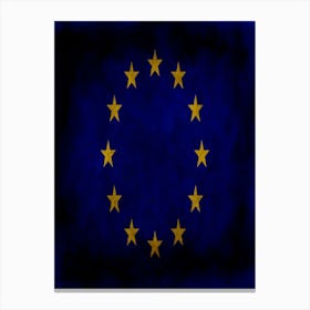 European Union Flag Texture Canvas Print