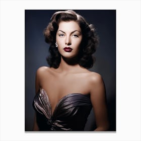 Color Photograph Of Ava Gardner 3 Canvas Print