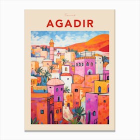 Agadir Morocco 4 Fauvist Travel Poster Canvas Print