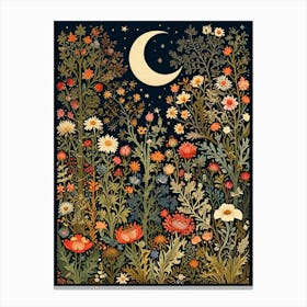 William Morris Moonlight In The Garden 7 Canvas Print