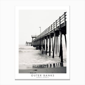 Poster Of Outer Banks, Black And White Analogue Photograph 2 Canvas Print
