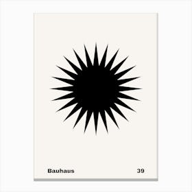 Geometric Bauhaus Poster B&W 39 Canvas Print