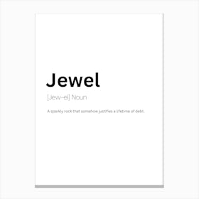 Jewel Definition Meaning Canvas Print