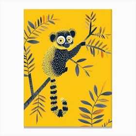 Yellow Lemur 1 Canvas Print