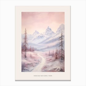 Dreamy Winter National Park Poster  Vanoise National Park France 2 Canvas Print