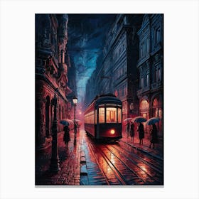 Night On The Street Canvas Print