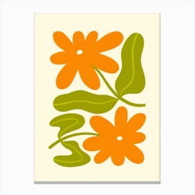 Orange Flowers Canvas Print