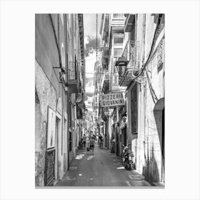 Palma Mallorca, Spain, Alley street at historic city center, Old town Canvas Print