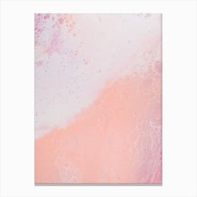 Pink And White Abstract Painting Canvas Print