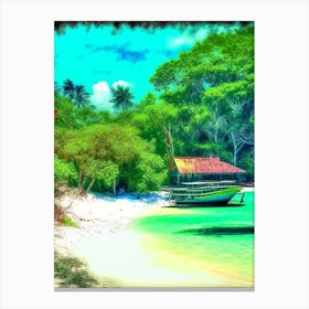 Koh Rong Cambodia Soft Colours Tropical Destination Canvas Print