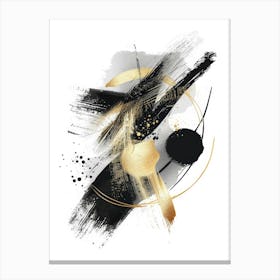 Abstract Black And Gold Painting 54 Canvas Print