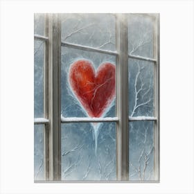 Heart In The Window Canvas Print