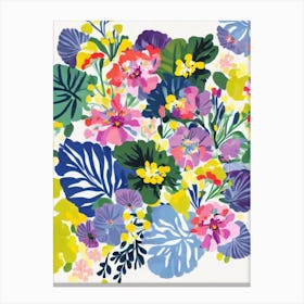 Heather Modern Colourful Flower Canvas Print