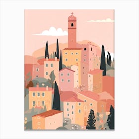 San Gimignano, Italy Illustration Canvas Print