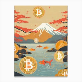 Bitcoin In Japan Canvas Print