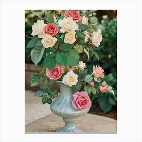 Roses In A Vase 1 Canvas Print