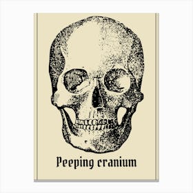 Peeping Tom Skull Humor Canvas Print