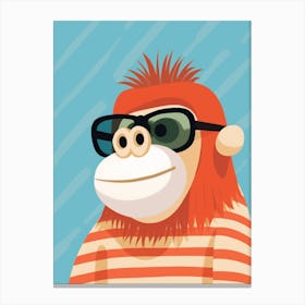 Little Orangutan 2 Wearing Sunglasses Canvas Print