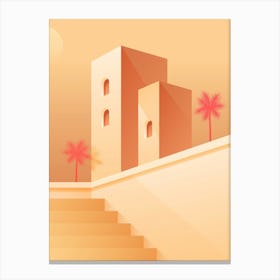 Egyptian City — boho travel poster Canvas Print