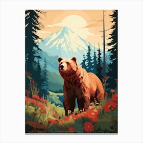 Bear In The Forest 2 Canvas Print