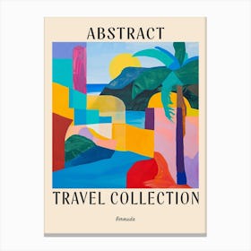 Abstract Travel Collection Poster Bermuda 4 Canvas Print