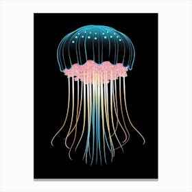Comb Jellyfish Pop Art Style 4 Canvas Print