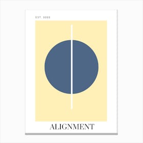 12 Alignment - Yellow Canvas Print