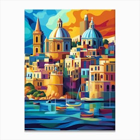 A Modern Art Poster Of Malta Canvas Print