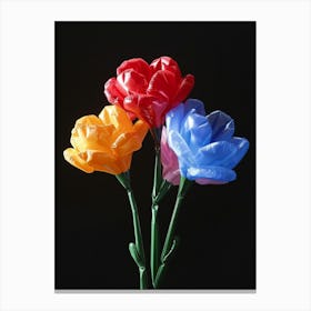 Bright Inflatable Flowers Carnations 7 Canvas Print