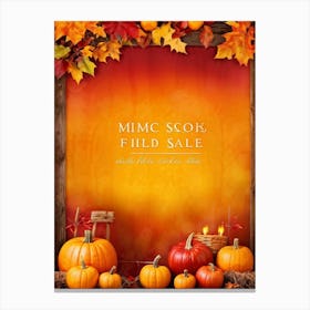 Autumn Sale Banner Vibrant Oranges Deep Reds And Warm Golds Spotlight Festive Design Leaves Gent (3) Canvas Print