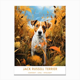 Vintage Jack Russell Terrier Portrait 2 Canvas Print