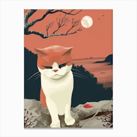 Not-really-happy Cat Canvas Print