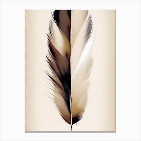 Feather Symbol Abstract Painting Canvas Print