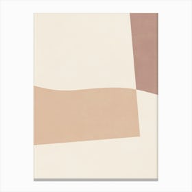 ABSTRACT MINIMALIST GEOMETRY - NUDE 01 Canvas Print