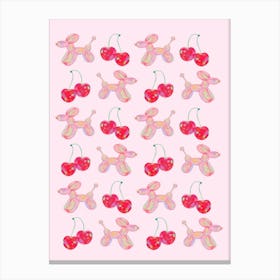 Cherry Dog Canvas Print