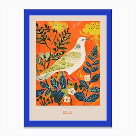 Spring Birds Poster Dove 1 Canvas Print