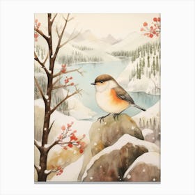 Bird Illustration Dipper 1 Canvas Print