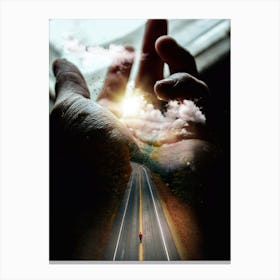 The Hand Of Road Destiny Canvas Print